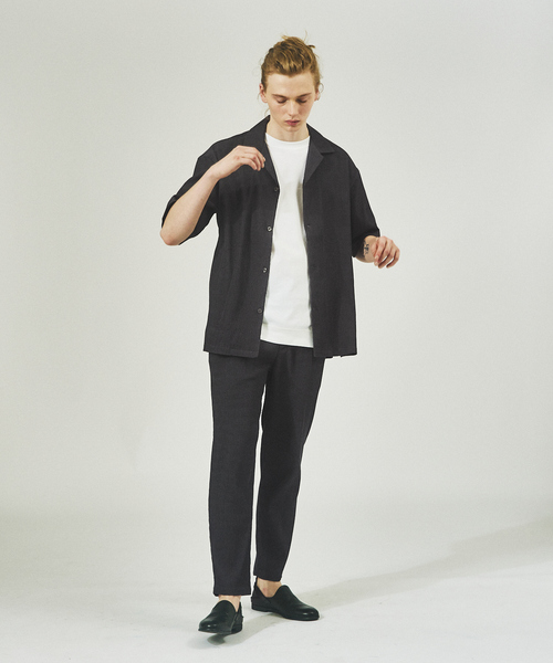 【上下2点セット / AH ABAHOUSE】楊柳 オープンカラーシャツ / イージースラックス（セットアップ）｜AH ABAHOUSE（エーエイチアバハウス） 8,580円