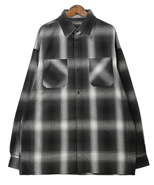 美品　ルグランブルー　チュニック　L.G.B. オンブレチェック　長袖シャツ セール】フランネルオンブレチェック長袖シャツ（シャツ