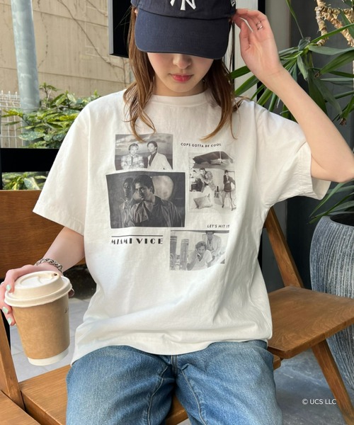 UCS（ユーシーエス）の「【UniversalｘTYPY】フォトTee（Tシャツ/カットソー・レディース・ブラック/ホワイト/ホワイト系その他/ブラック系その他/ホワイト系その他2/ホワイト系その他3/ブラック系その他2/ブラック系その他3・ONE SIZE）」の4枚目の写真
