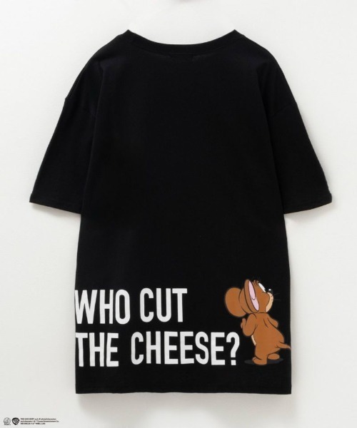 Tom&Jerry(トムアンドジェリー)の「TOM&JERRY トムとジェリー ビッグプリントTシャツ 綿100%(Tシャツ/カットソー・レディース・ブラック/ホワイト/オートミール・フリー)」の22枚目の写真
