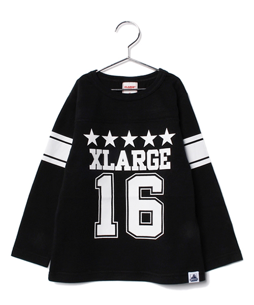 XLARGE KIDS（エクストララージキッズ）の「L/S FOOTBALL TEE QUARTERBACK（Tシャツ/カットソー・キッズ・ホワイト/ブラック・4T/6T/8T）」の2枚目の写真