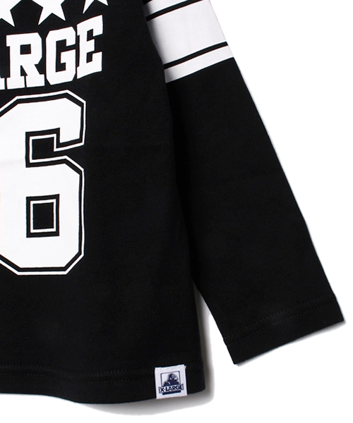 XLARGE KIDS（エクストララージキッズ）の「L/S FOOTBALL TEE QUARTERBACK（Tシャツ/カットソー・キッズ・ホワイト/ブラック・4T/6T/8T）」の5枚目の写真