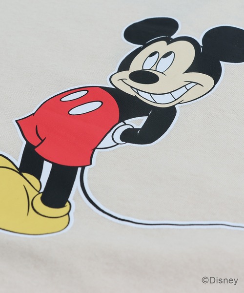 Disney(ディズニー)の「ミッキーマウス 半袖Tシャツ(Tシャツ/カットソー・メンズ・チャコール/クリーム・L/M/S)」の6枚目の写真