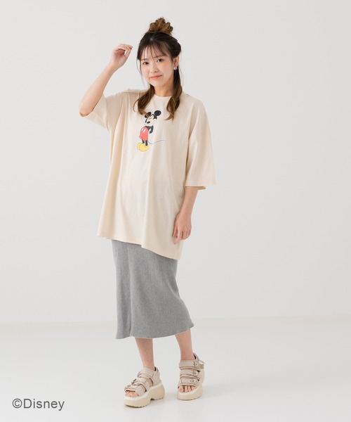 Disney(ディズニー)の「ミッキーマウス 半袖Tシャツ(Tシャツ/カットソー・メンズ・チャコール/クリーム・L/M/S)」の14枚目の写真