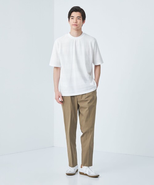 gim（ジム）の「＜gim＞24s リンクス ボーダー クルーネック Tシャツ -吸水速乾-（Tシャツ/カットソー・メンズ・ネイビー/ダークグレー/ホワイト・L/M/S）」の17枚目の写真