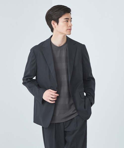 gim（ジム）の「＜gim＞24s リンクス ボーダー クルーネック Tシャツ -吸水速乾-（Tシャツ/カットソー・メンズ・ネイビー/ダークグレー/ホワイト・L/M/S）」の11枚目の写真