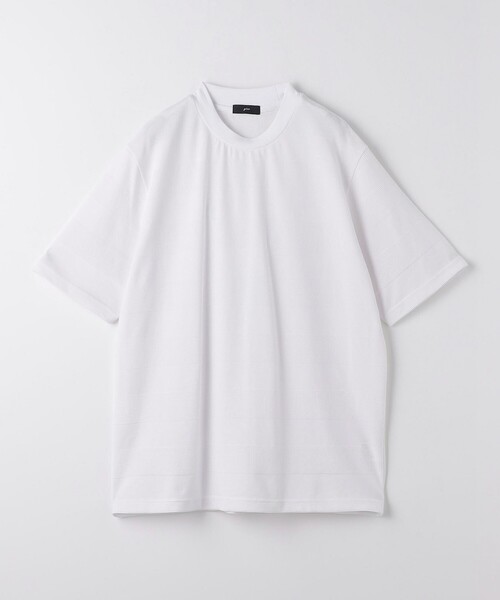 gim（ジム）の「＜gim＞24s リンクス ボーダー クルーネック Tシャツ -吸水速乾-（Tシャツ/カットソー・メンズ・ネイビー/ダークグレー/ホワイト・L/M/S）」の6枚目の写真