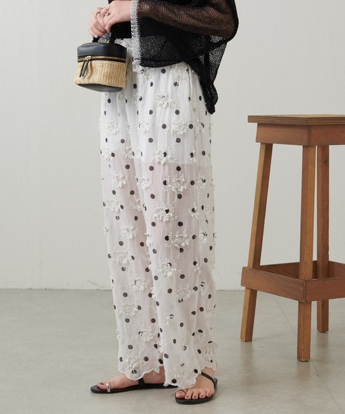 パンツ crinkle crinkle crinkle 3D dot pants COLLAGE GALLARDAGALANTE（コラージュガリャルダガランテ）の「crinkle