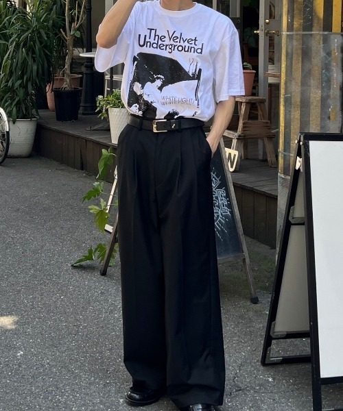 Chikashitsu +（チカシツプラス）の「【Chikashitsu +】graphic t-shirt 3 / 【チカシツプラス】グラフィックプリント半袖Tシャツ（Tシャツ/カットソー・メンズ・ブラック/ホワイト・ONE SIZE）」の5枚目の写真