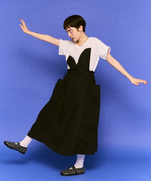 【新品未使用】アシンメトリープリーツワンピース【manana suerte】 manana suerte ワンピース アシンメトリープリーツワンピース