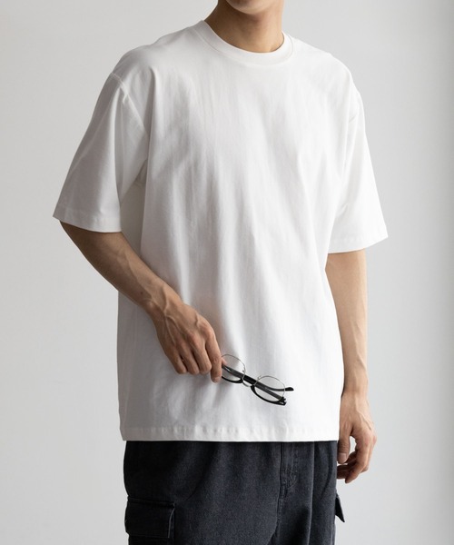 NAVY（ネイビー）の「冷感クルーネックTシャツ（Tシャツ/カットソー・メンズ・ブラック/ブルー/オートミール/ホワイト・L/M/S/XL/XXL）」の2枚目の写真