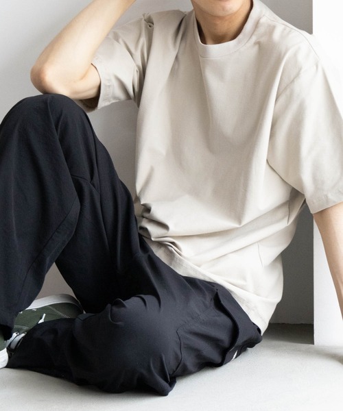 NAVY（ネイビー）の「冷感クルーネックTシャツ（Tシャツ/カットソー・メンズ・ブラック/ブルー/オートミール/ホワイト・L/M/S/XL/XXL）」の12枚目の写真