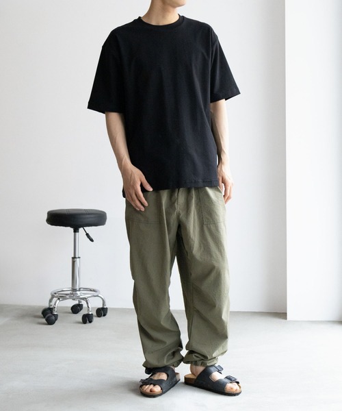 NAVY（ネイビー）の「冷感クルーネックTシャツ（Tシャツ/カットソー・メンズ・ブラック/ブルー/オートミール/ホワイト・L/M/S/XL/XXL）」の8枚目の写真