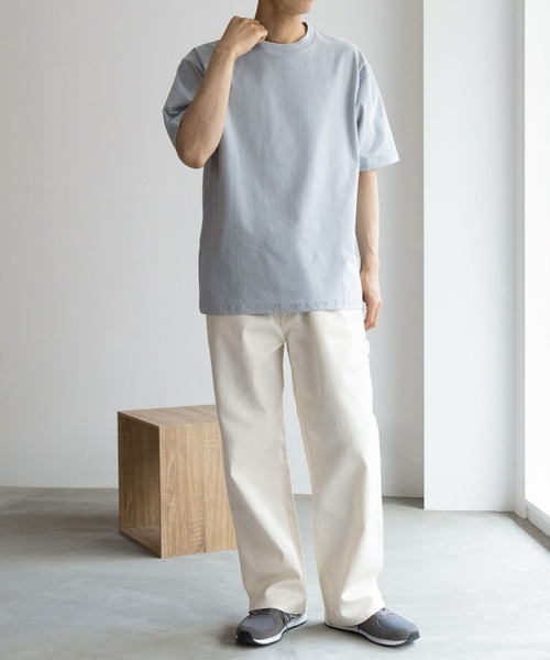 NAVY（ネイビー）の「冷感クルーネックTシャツ（Tシャツ/カットソー・メンズ・ブラック/ブルー/オートミール/ホワイト・L/M/S/XL/XXL）」の14枚目の写真
