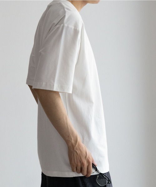 NAVY（ネイビー）の「冷感クルーネックTシャツ（Tシャツ/カットソー・メンズ・ブラック/ブルー/オートミール/ホワイト・L/M/S/XL/XXL）」の17枚目の写真