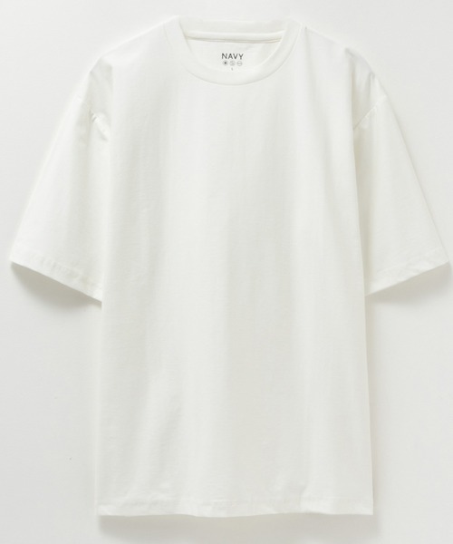 NAVY（ネイビー）の「冷感クルーネックTシャツ（Tシャツ/カットソー・メンズ・ブラック/ブルー/オートミール/ホワイト・L/M/S/XL/XXL）」の20枚目の写真