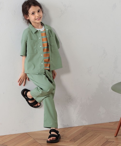 FOUND GOOD（ファウンドグッド）の「K/エアラクシャツSS（シャツ/ブラウス・キッズ・ブラック/パープル系/グリーン系8/グレー系/ベージュ・120cm/130cm/140cm/150cm/110cm）」の4枚目の写真