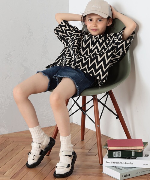 FOUND GOOD（ファウンドグッド）の「K/エアラクシャツSS（シャツ/ブラウス・キッズ・ブラック/パープル系/グリーン系8/グレー系/ベージュ・120cm/130cm/140cm/150cm/110cm）」の19枚目の写真