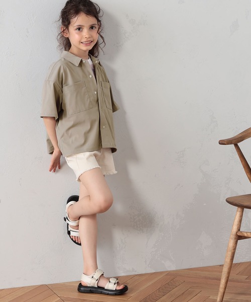 FOUND GOOD（ファウンドグッド）の「K/エアラクシャツSS（シャツ/ブラウス・キッズ・ブラック/パープル系/グリーン系8/グレー系/ベージュ・120cm/130cm/140cm/150cm/110cm）」の20枚目の写真