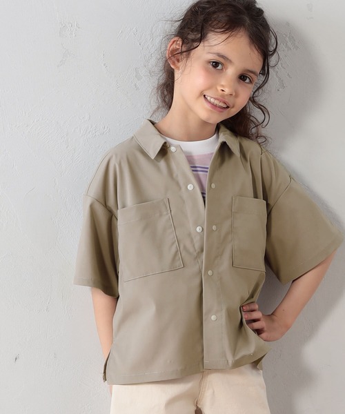 FOUND GOOD（ファウンドグッド）の「K/エアラクシャツSS（シャツ/ブラウス・キッズ・ブラック/パープル系/グリーン系8/グレー系/ベージュ・120cm/130cm/140cm/150cm/110cm）」の21枚目の写真