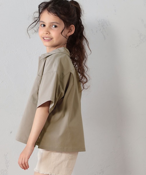 FOUND GOOD（ファウンドグッド）の「K/エアラクシャツSS（シャツ/ブラウス・キッズ・ブラック/パープル系/グリーン系8/グレー系/ベージュ・120cm/130cm/140cm/150cm/110cm）」の10枚目の写真