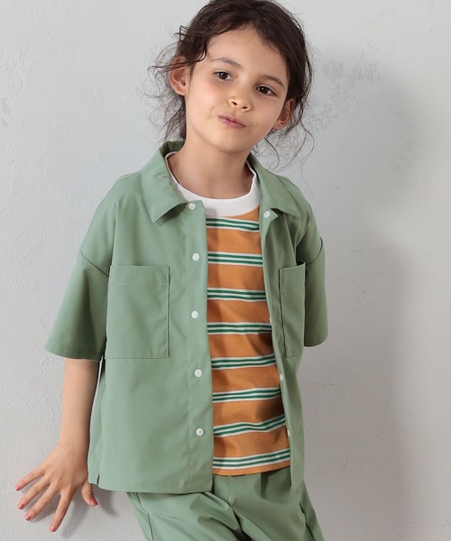 FOUND GOOD（ファウンドグッド）の「K/エアラクシャツSS（シャツ/ブラウス・キッズ・ブラック/パープル系/グリーン系8/グレー系/ベージュ・120cm/130cm/140cm/150cm/110cm）」の12枚目の写真