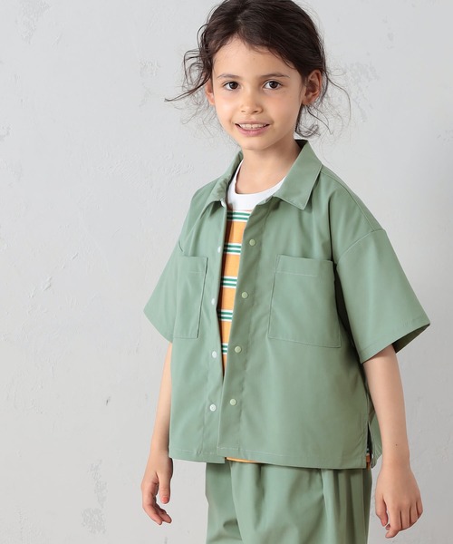 FOUND GOOD（ファウンドグッド）の「K/エアラクシャツSS（シャツ/ブラウス・キッズ・ブラック/パープル系/グリーン系8/グレー系/ベージュ・120cm/130cm/140cm/150cm/110cm）」の15枚目の写真