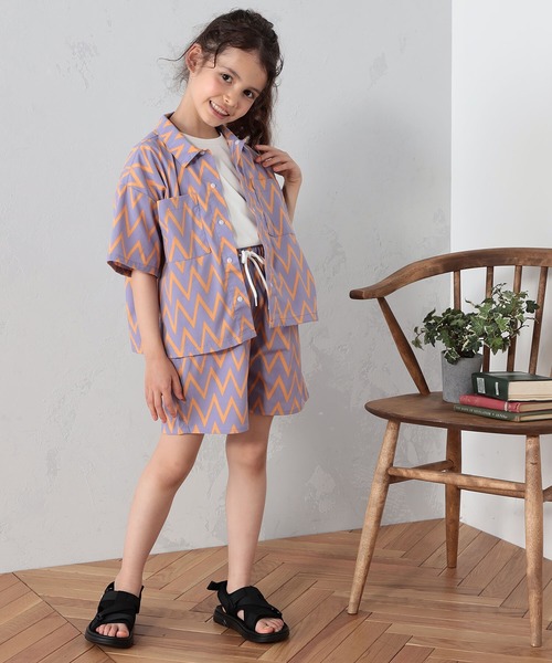 FOUND GOOD（ファウンドグッド）の「K/エアラクシャツSS（シャツ/ブラウス・キッズ・ブラック/パープル系/グリーン系8/グレー系/ベージュ・120cm/130cm/140cm/150cm/110cm）」の6枚目の写真