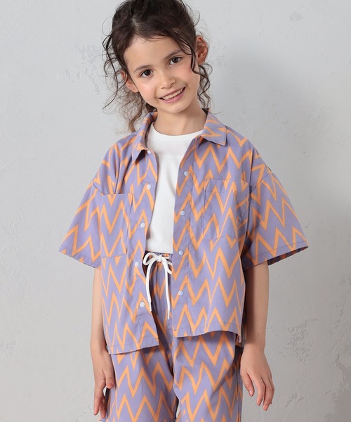 FOUND GOOD（ファウンドグッド）の「K/エアラクシャツSS（シャツ/ブラウス・キッズ・ブラック/パープル系/グリーン系8/グレー系/ベージュ・120cm/130cm/140cm/150cm/110cm）」の7枚目の写真