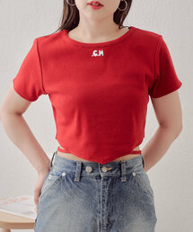 【2サイズ/6色展開/完売カラー再販開始】ロゴプリント三角チビT