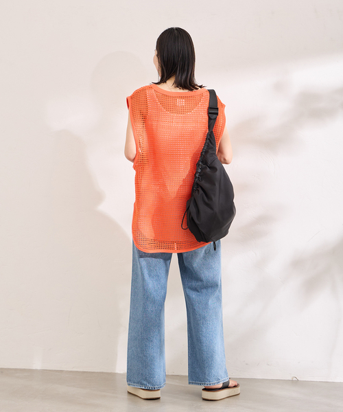 ARMY TWILL (アーミーツイル) ★★ ② JOURNAL STANDARD 別注【ARMY TWILL/アーミーツイル】Cotton Mesh ノースリーブ レディース オレンジ FREE ARMY TWILL（アーミーツイル）の「別注【ARMY TWILL/アーミーツイル