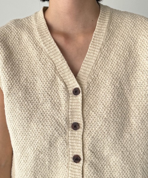 El mar(エルマール) リブアメスリニットベスト CANAL JEAN（キャナル