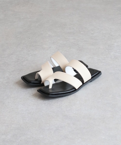 cepo（セポ）の「スクエアトングサンダル（サンダル・レディース・ブラック/オフホワイト・L/M）」の3枚目の写真