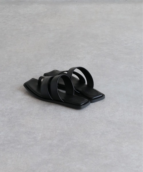 cepo（セポ）の「スクエアトングサンダル（サンダル・レディース・ブラック/オフホワイト・L/M）」の6枚目の写真