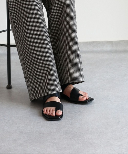 cepo（セポ）の「スクエアトングサンダル（サンダル・レディース・ブラック/オフホワイト・L/M）」の9枚目の写真