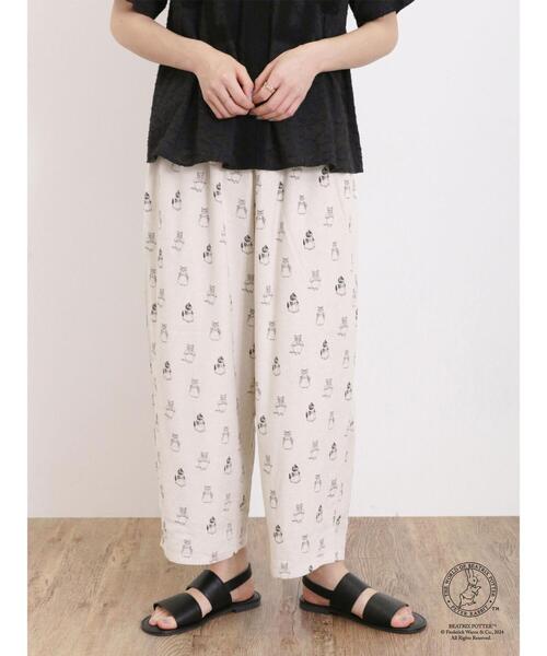 未使用品　サマンサモスモス　パンツ　黒　ピーターラビット　猫　トム 未使用品 サマンサモスモス パンツ 黒 ピーターラビット 猫 トム