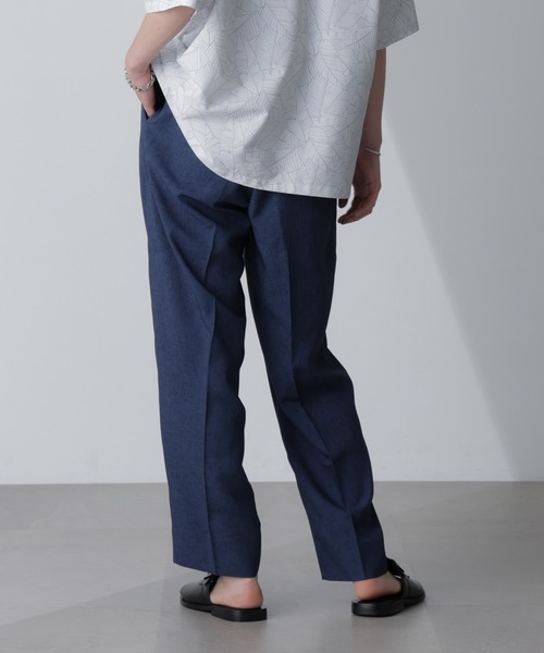 NANO universe(ナノユニバース)の「テックリネンリラックスタックテーパードパンツ(セットアップ可)(スラックス・メンズ・ブルー/ネイビー/ベージュ/ダークブラウン・S/M/L/XL)」の20枚目の写真