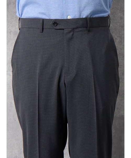 Perfect Suit FActory（パーフェクトスーツファクトリー）の「GOODBIZ　ノータックスラックス　千鳥　グレー/ネイビー（スラックス・メンズ・ネイビー/チャコールグレー・91/85/82/79/76/94/88/73）」の9枚目の写真