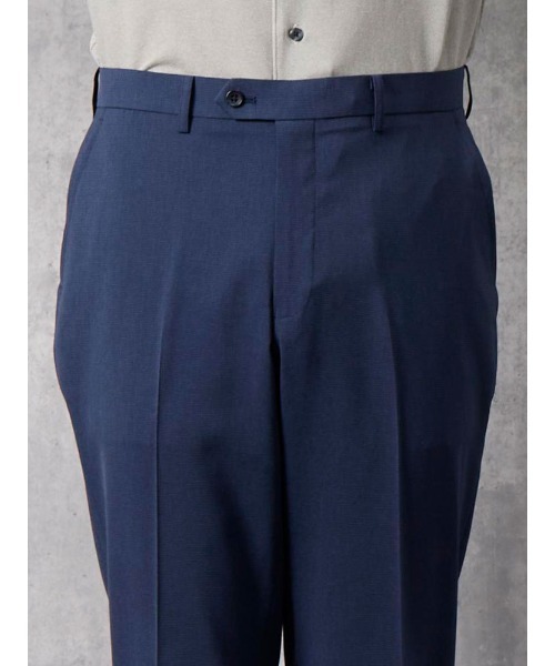 Perfect Suit FActory（パーフェクトスーツファクトリー）の「GOODBIZ　ノータックスラックス　千鳥　グレー/ネイビー（スラックス・メンズ・ネイビー/チャコールグレー・91/85/82/79/76/94/88/73）」の16枚目の写真