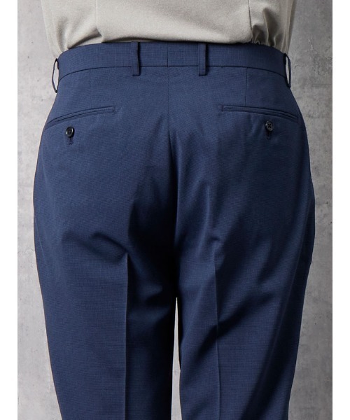 Perfect Suit FActory（パーフェクトスーツファクトリー）の「GOODBIZ　ノータックスラックス　千鳥　グレー/ネイビー（スラックス・メンズ・ネイビー/チャコールグレー・91/85/82/79/76/94/88/73）」の18枚目の写真