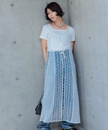 チュールリボンキャミワンピース