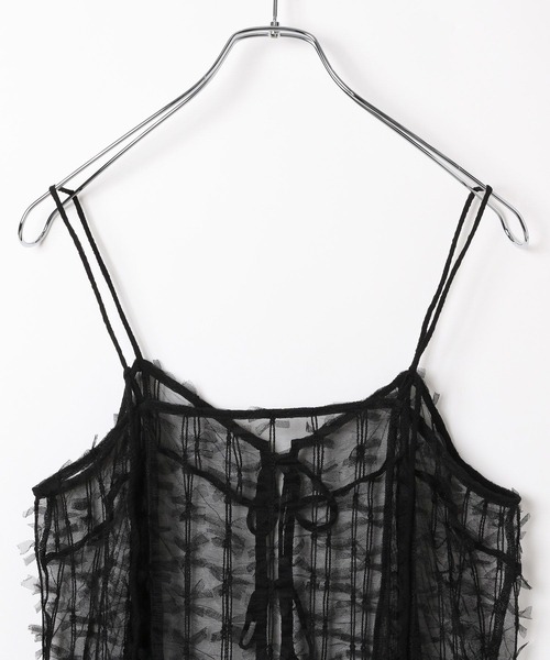 PAGEBOY（ページボーイ）の「チュールリボンキャミワンピース（ワンピース・レディース・ブラック/オフホワイト・FREE）」の17枚目の写真