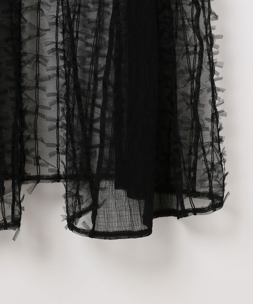 PAGEBOY（ページボーイ）の「チュールリボンキャミワンピース（ワンピース・レディース・ブラック/オフホワイト・FREE）」の20枚目の写真