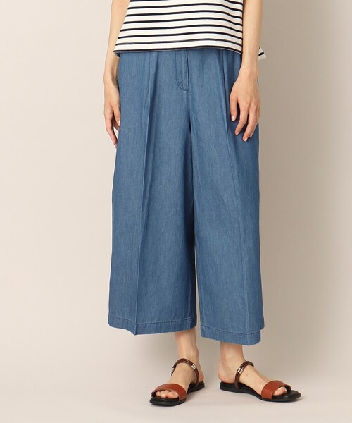 Dessin(デッサン)の「リネンブレンドデニムクロップド丈パンツ(S~L)(デニムパンツ・レディース・ブルー/ネイビー・01/02/03)」の2枚目の写真