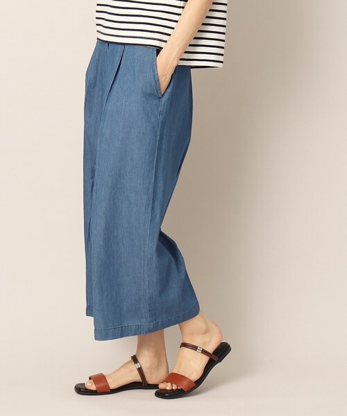 Dessin(デッサン)の「リネンブレンドデニムクロップド丈パンツ(S~L)(デニムパンツ・レディース・ブルー/ネイビー・01/02/03)」の3枚目の写真