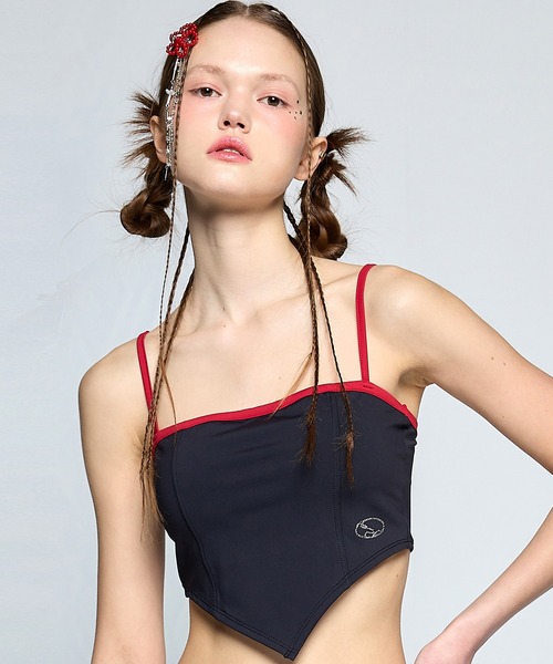 ★LUVISTRUE★CURVED L WRAP BIKINI SET_TOP(WHITE)★正規品 セール】CURVED L WRAP BIKINI SET_TOP（水着）｜LUVISTRUE