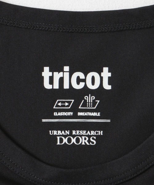 URBAN RESEARCH DOORS（アーバンリサーチドアーズ）の「トリコット ショートスリーブ Tシャツ（Tシャツ/カットソー・メンズ・ブラック/ホワイト・MEDIUM/LARGE）」の9枚目の写真