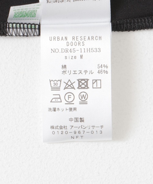 URBAN RESEARCH DOORS（アーバンリサーチドアーズ）の「トリコット ショートスリーブ Tシャツ（Tシャツ/カットソー・メンズ・ブラック/ホワイト・MEDIUM/LARGE）」の4枚目の写真