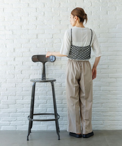 LAKOLE（ラコレ）の「シアーメロウ半袖T / 129237（Tシャツ/カットソー・レディース・ブラック/セージグリーン/チャコール/オフホワイト・SMALL/MEDIUM）」の7枚目の写真