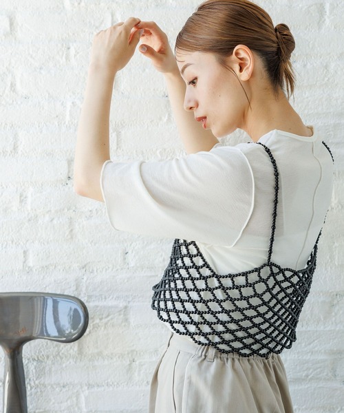 LAKOLE（ラコレ）の「シアーメロウ半袖T / 129237（Tシャツ/カットソー・レディース・ブラック/セージグリーン/チャコール/オフホワイト・SMALL/MEDIUM）」の9枚目の写真